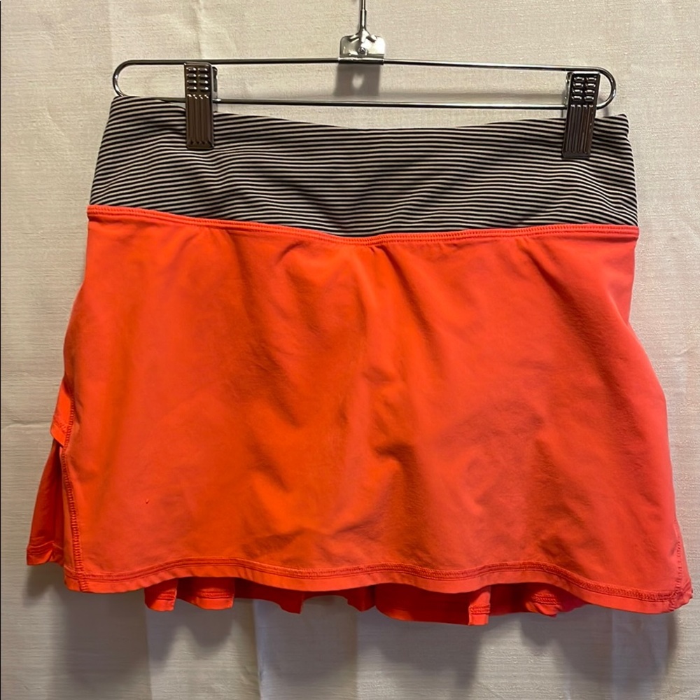 Women's Orange Tennis Skirt